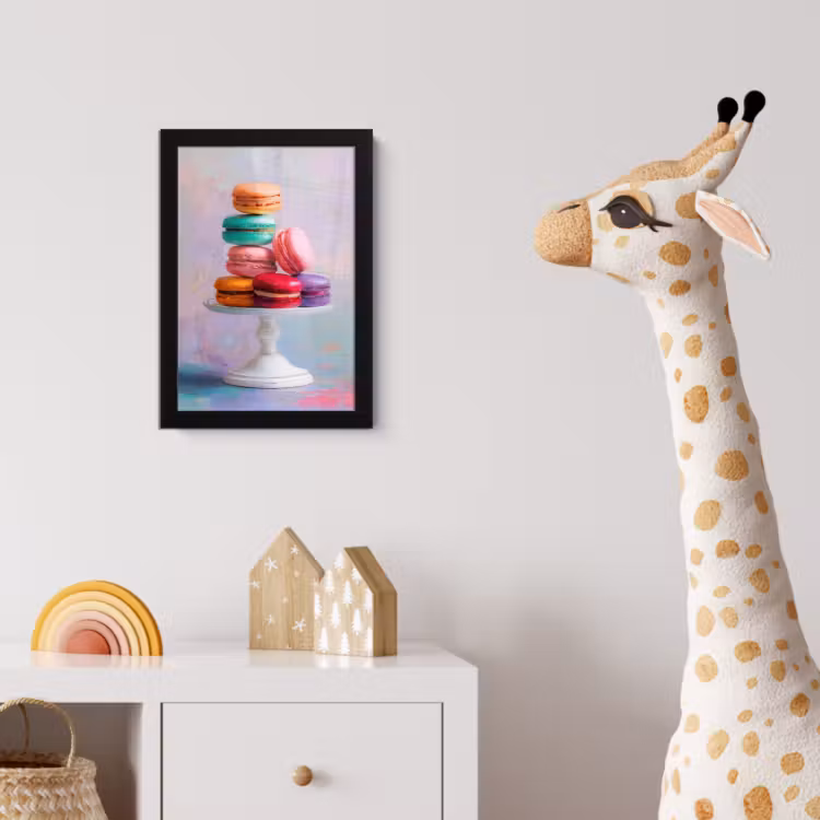 Poster met lijst - Macarons - Schaal - Pastel - Kleurrijk — 5