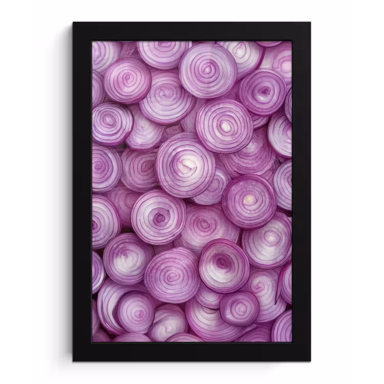Poster met lijst - Paars - Uien - Close up — 1