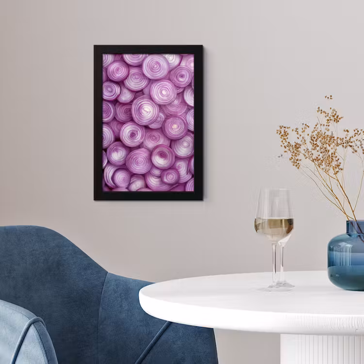 Poster met lijst - Paars - Uien - Close up — 2