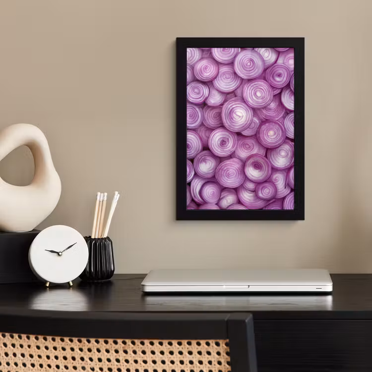 Poster met lijst - Paars - Uien - Close up — 3