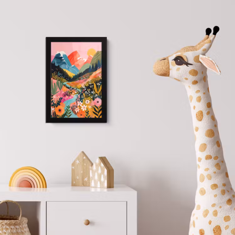 Poster met lijst - Rivier - Diepte - Bloemen — 5