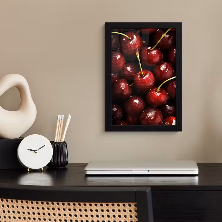 Poster met lijst - Rood - Fruit - Kersen — 3