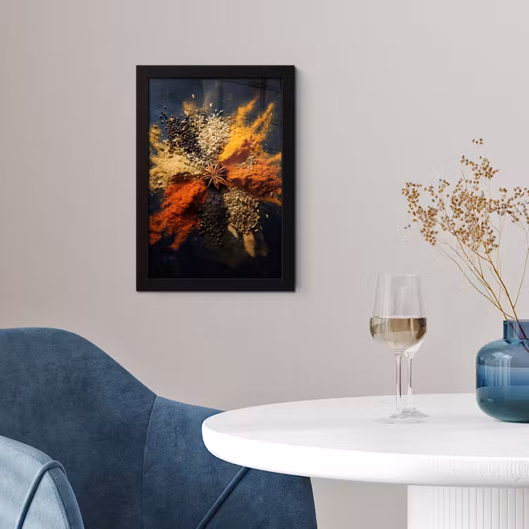 Poster met lijst - Specerijen - Explosie - Oranje — 2
