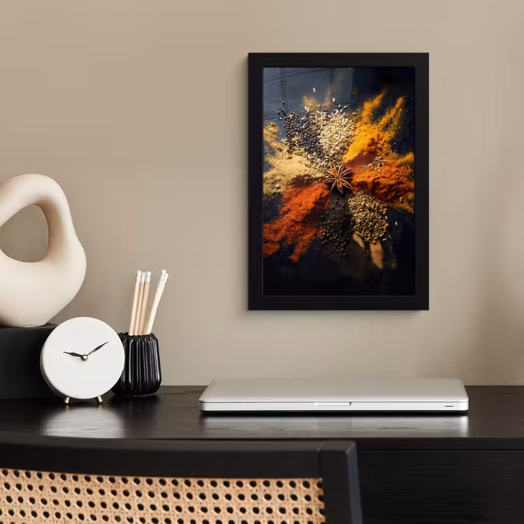 Poster met lijst - Specerijen - Explosie - Oranje — 3