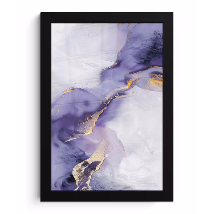 Poster met lijst - Paars - Modern - Marmer - Abstract — 1