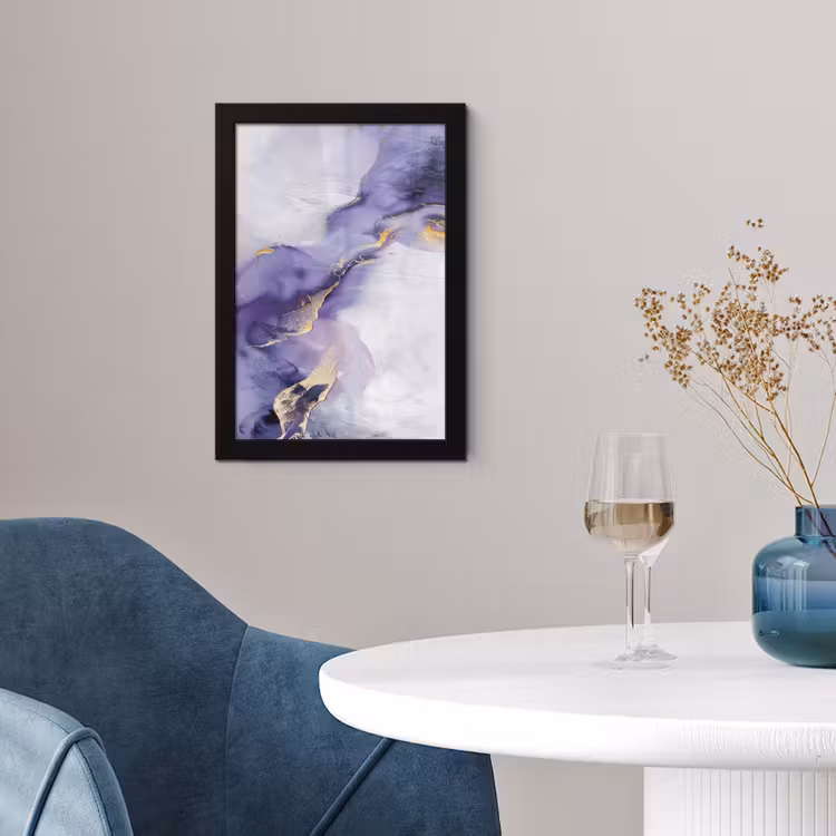 Poster met lijst - Paars - Modern - Marmer - Abstract — 2