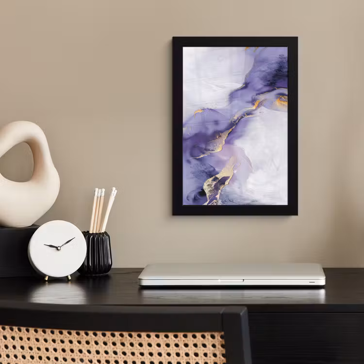 Poster met lijst - Paars - Modern - Marmer - Abstract — 3