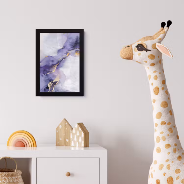 Poster met lijst - Paars - Modern - Marmer - Abstract — 5