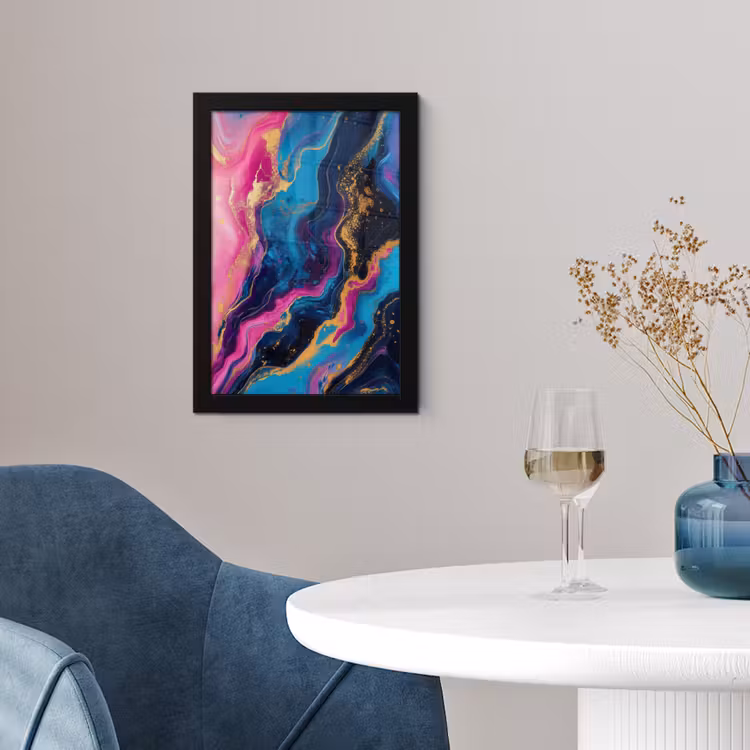 Poster met lijst - Marmer - Modern - Goud — 2