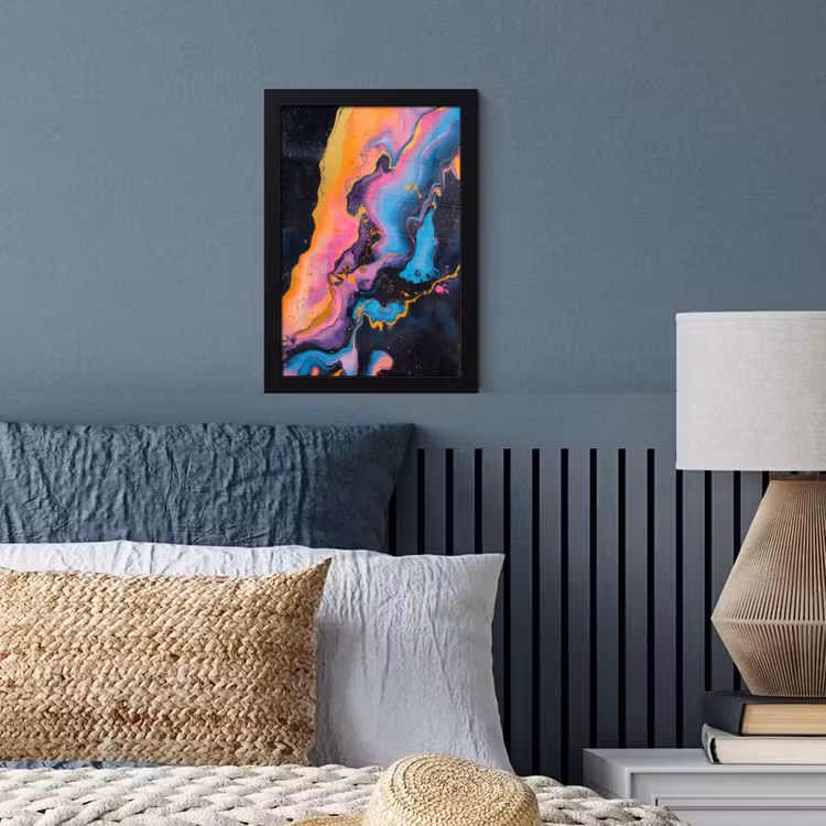 Poster met lijst - Modern - Marmer - Oranje — 4