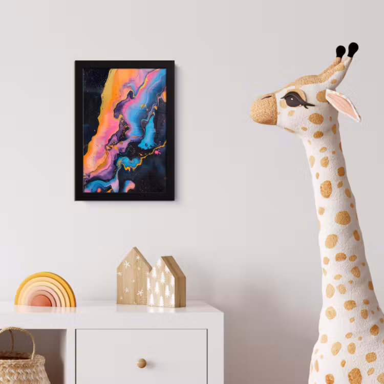 Poster met lijst - Modern - Marmer - Oranje — 5