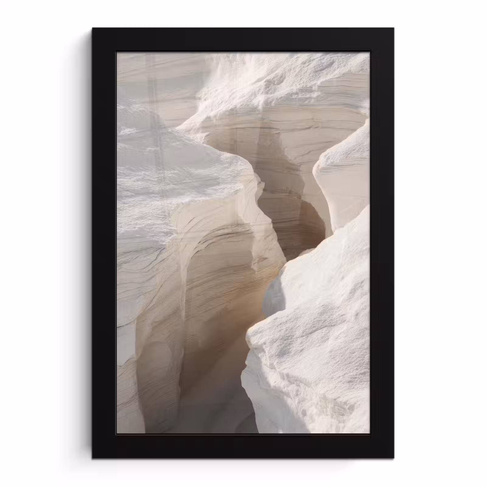 Poster met lijst - Kloof - Wit - Sneeuw — 1