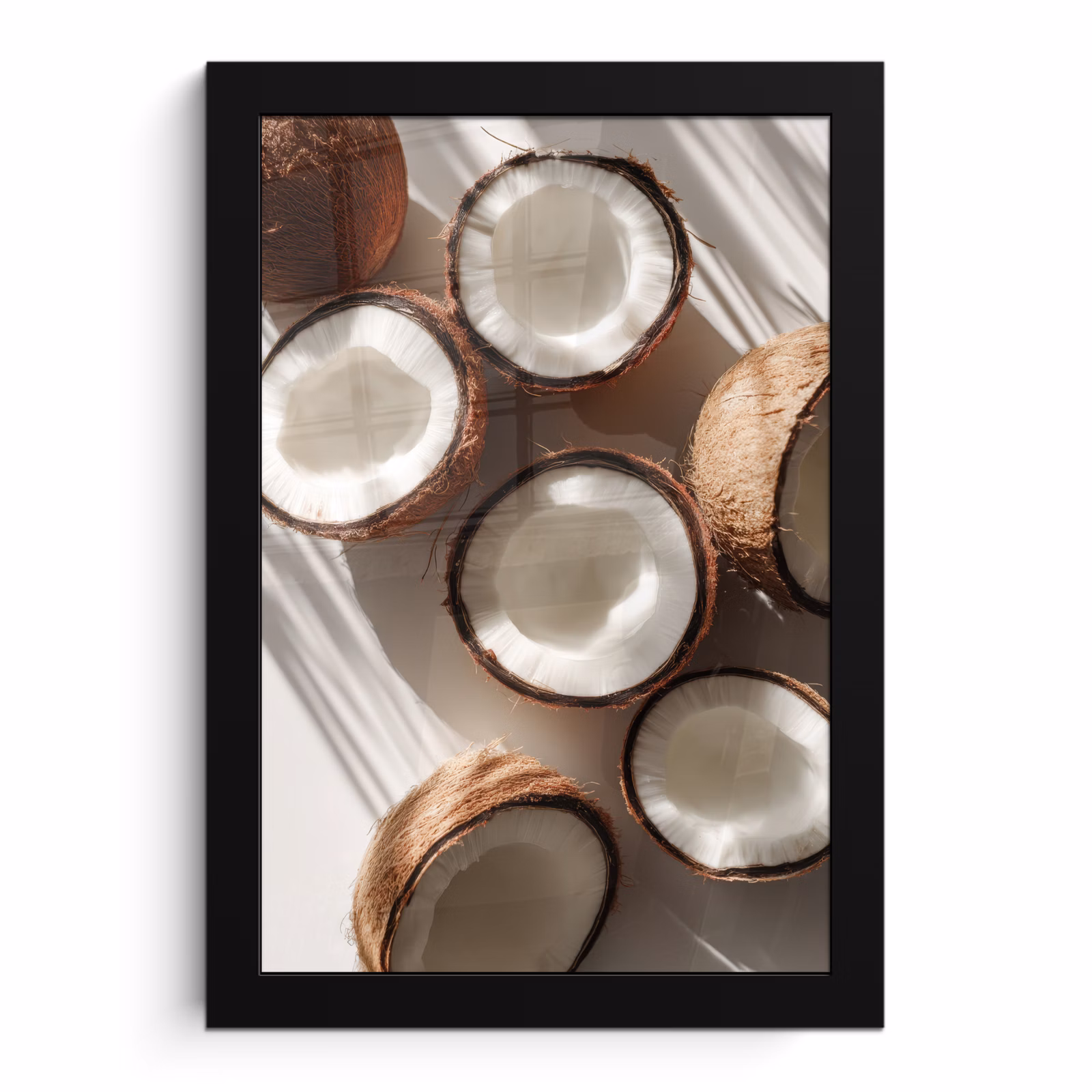 Poster met lijst - Kokosnoten - Bruin - Shaduw — 1