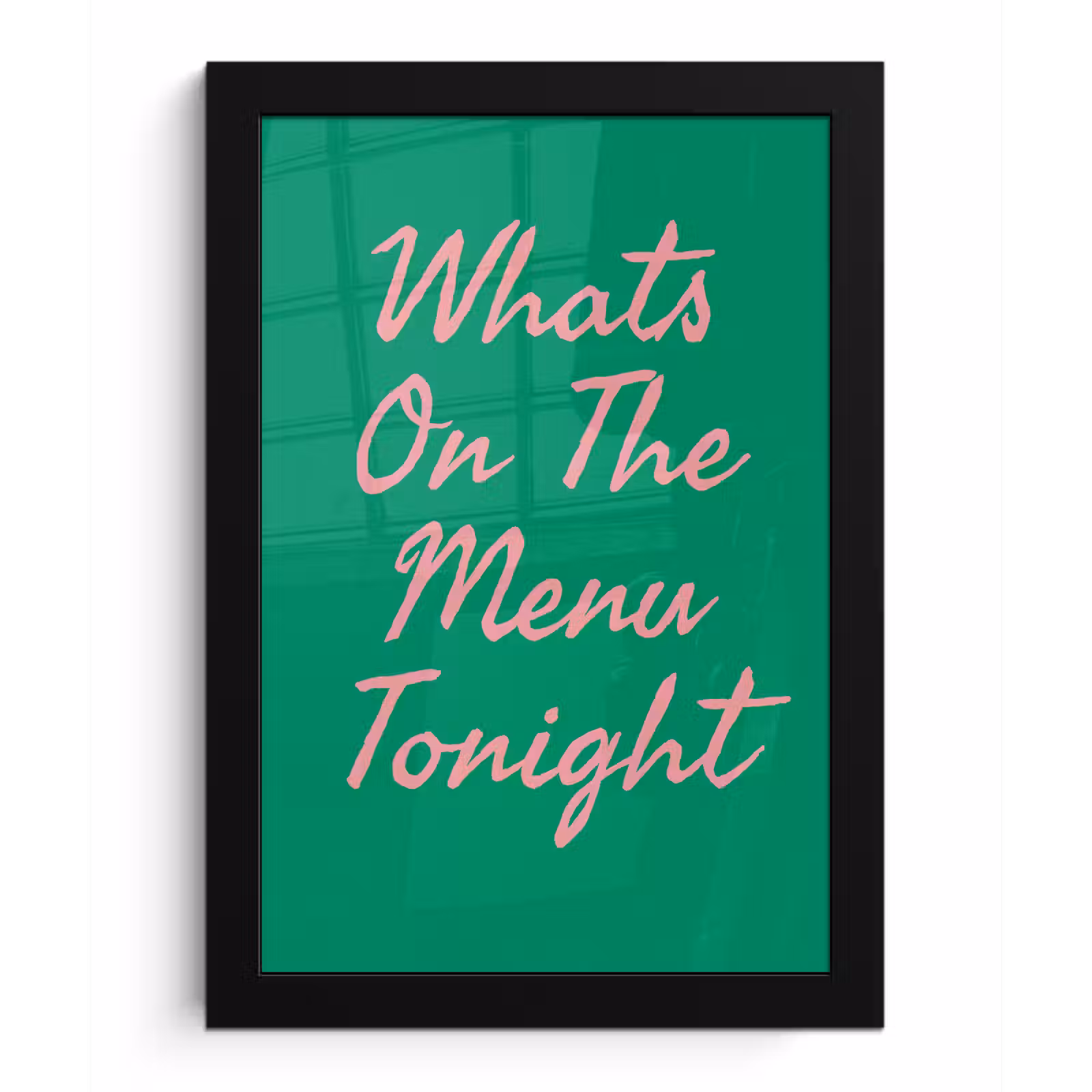 Poster met lijst - Menu - Quote - Roze — 1