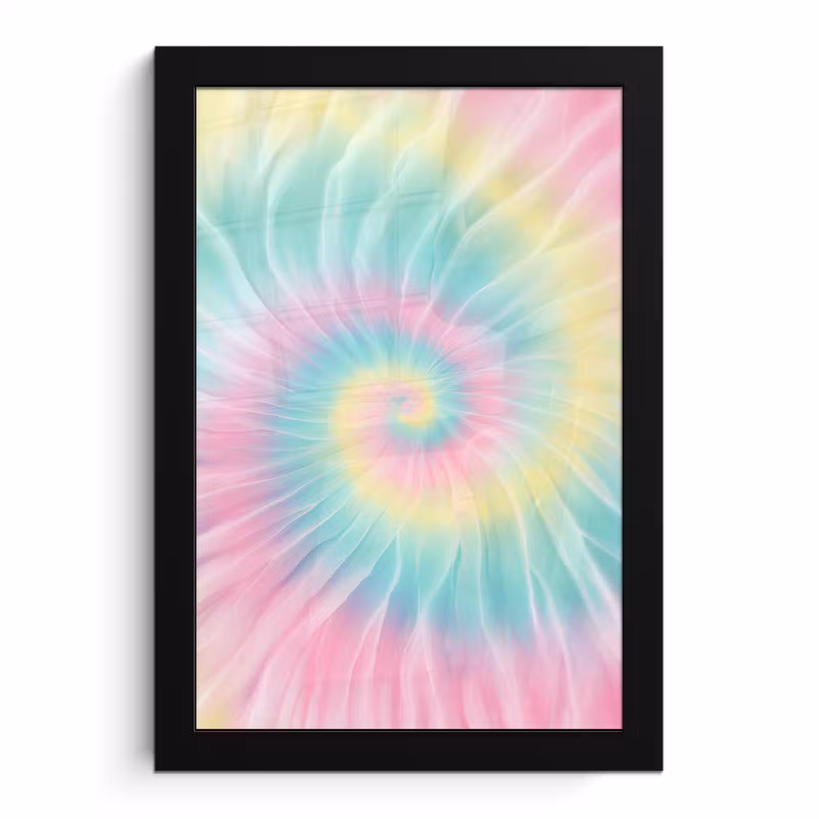 Poster met lijst - Pasteltinten - Tie dye - Roze — 1