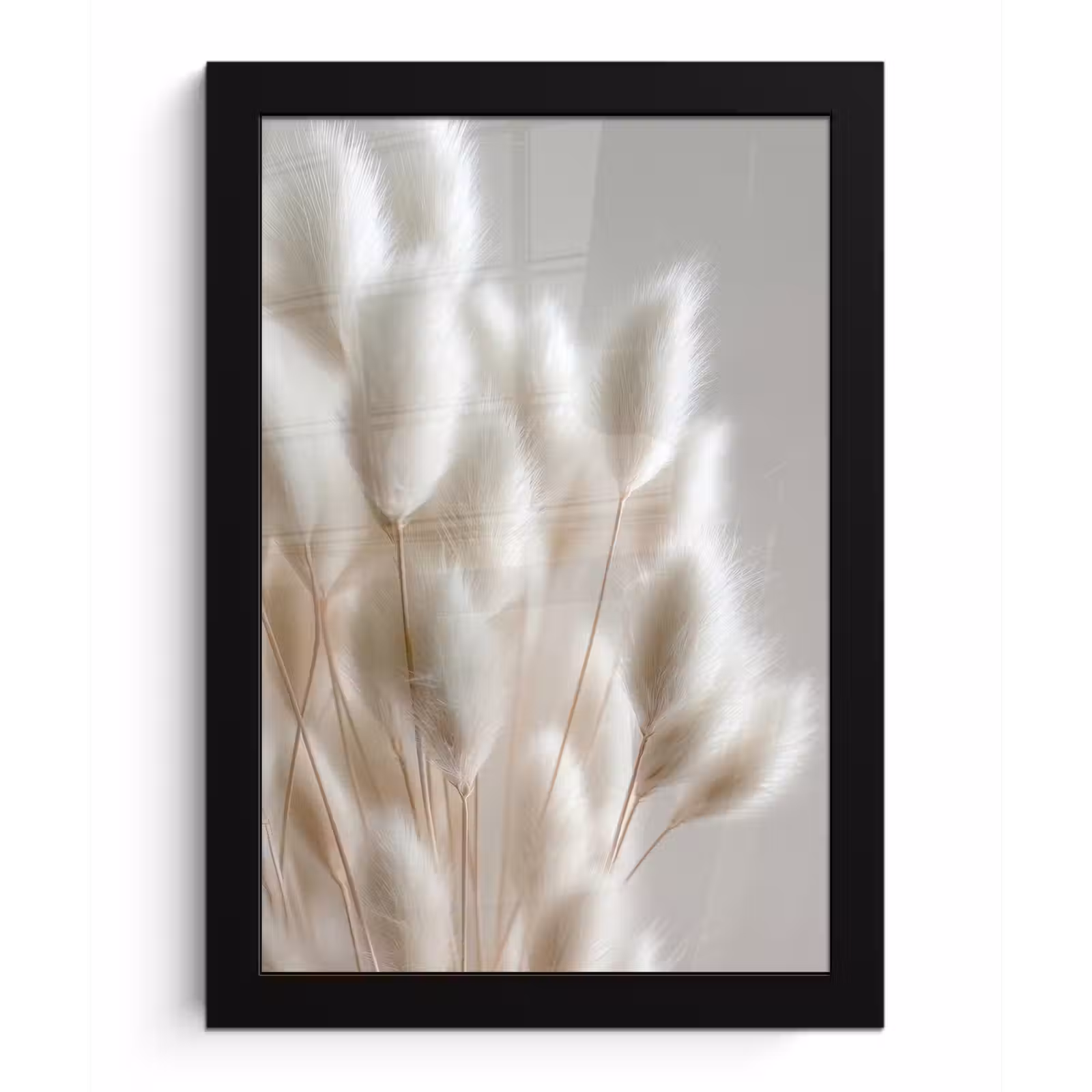 Poster met lijst - Pluimen - Beige - Minimalistisch — 1