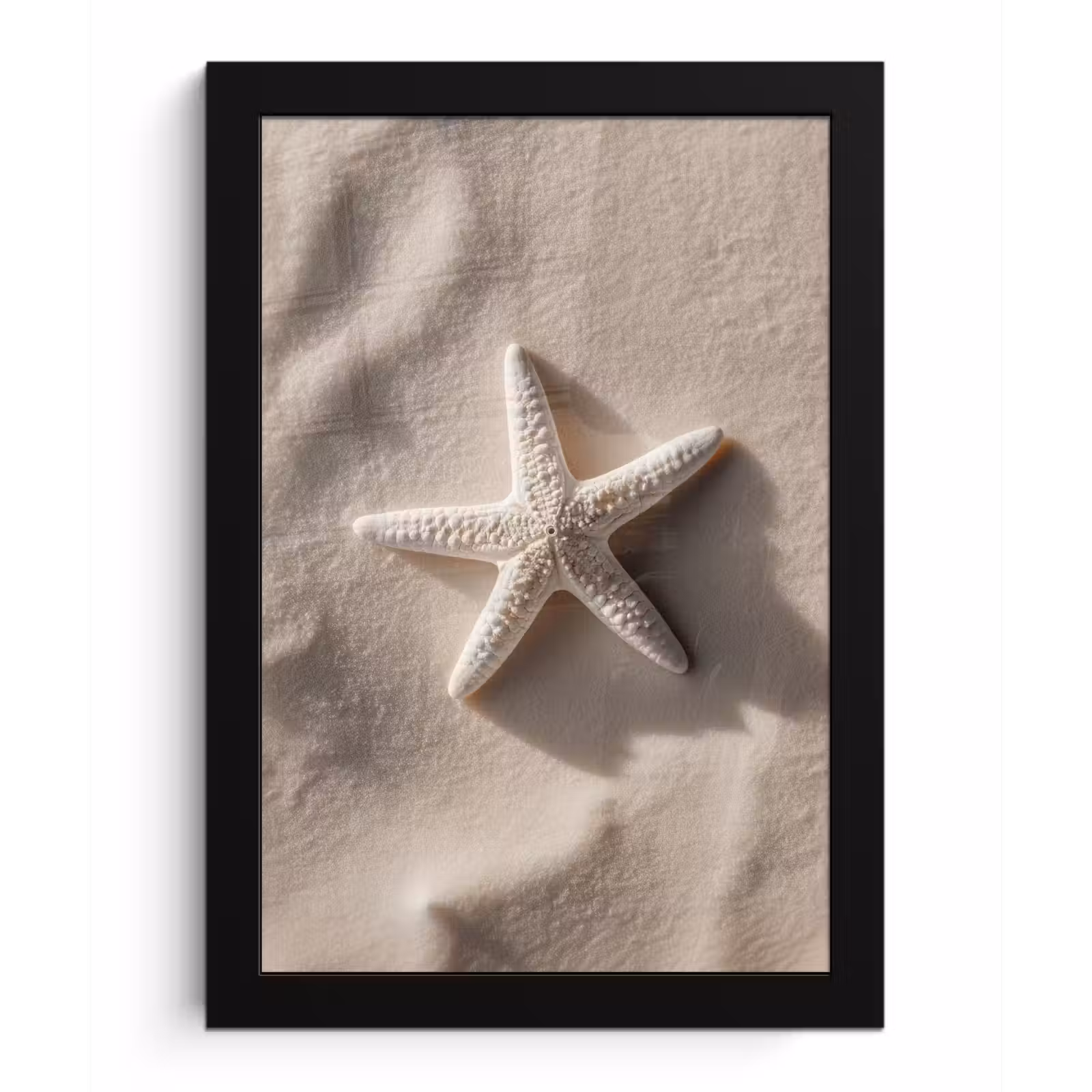 Poster met lijst - Strand - Zeester - Zand - Beige — 1