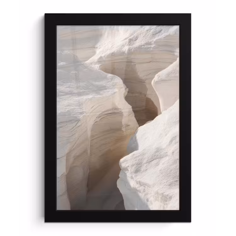 Poster met lijst - Kloof - Wit - Sneeuw — 1