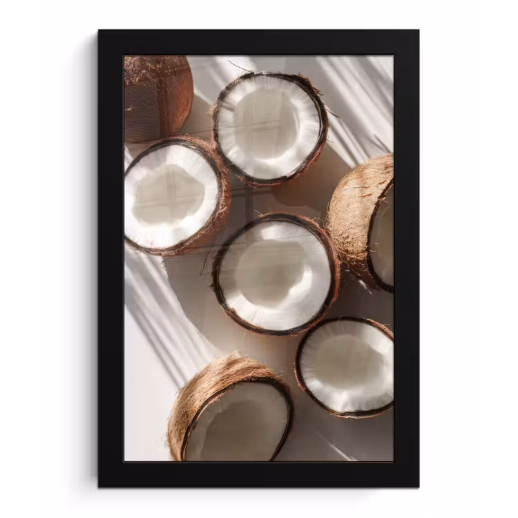 Poster met lijst - Kokosnoten - Bruin - Shaduw — 1