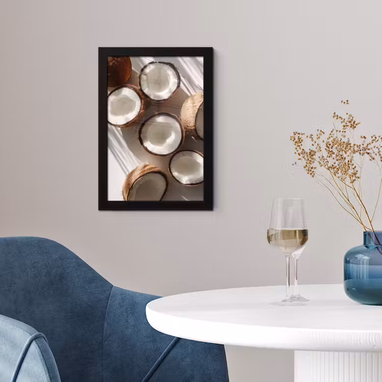 Poster met lijst - Kokosnoten - Bruin - Shaduw — 2