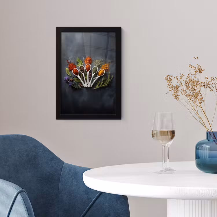 Poster met lijst - Lepels - Wit - Poeder - Kruiden — 2