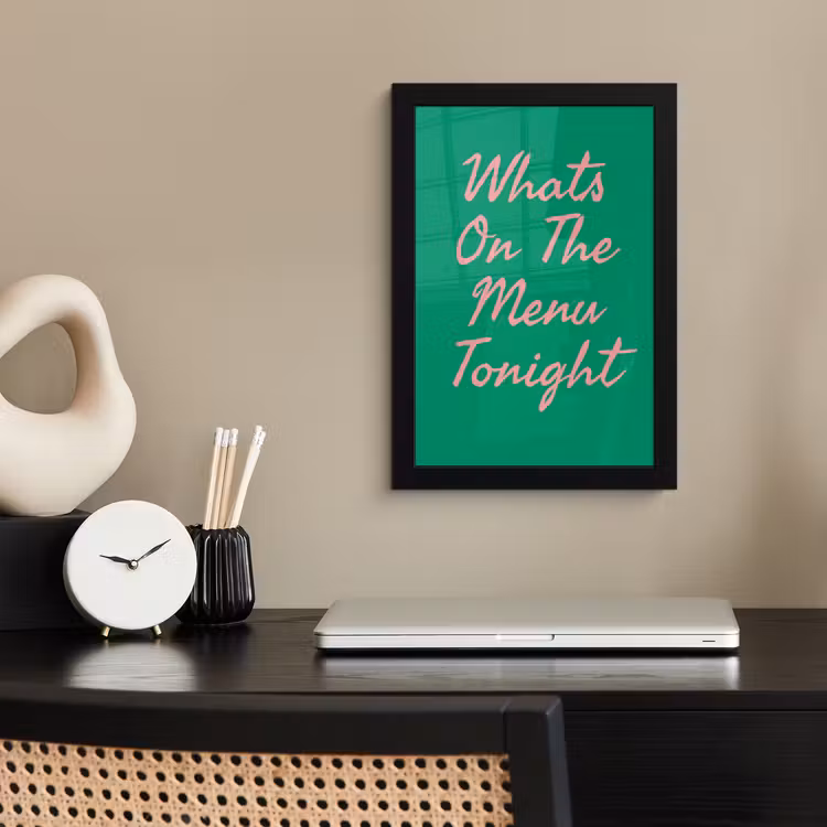 Poster met lijst - Menu - Quote - Roze — 3