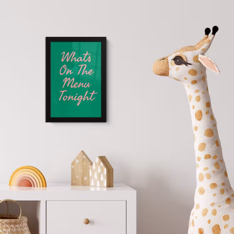 Poster met lijst - Menu - Quote - Roze — 5