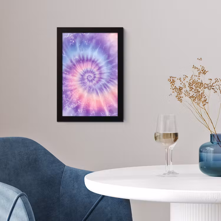 Poster met lijst - Pasteltinten - Paars - Spiraal - Marmer — 2