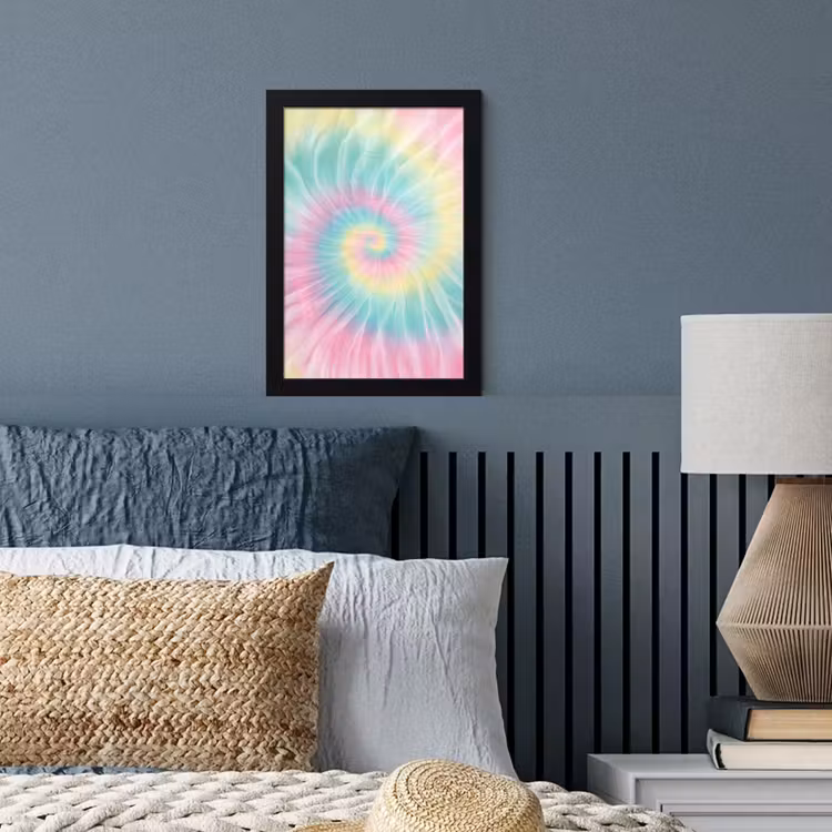 Poster met lijst - Pasteltinten - Tie dye - Roze — 4