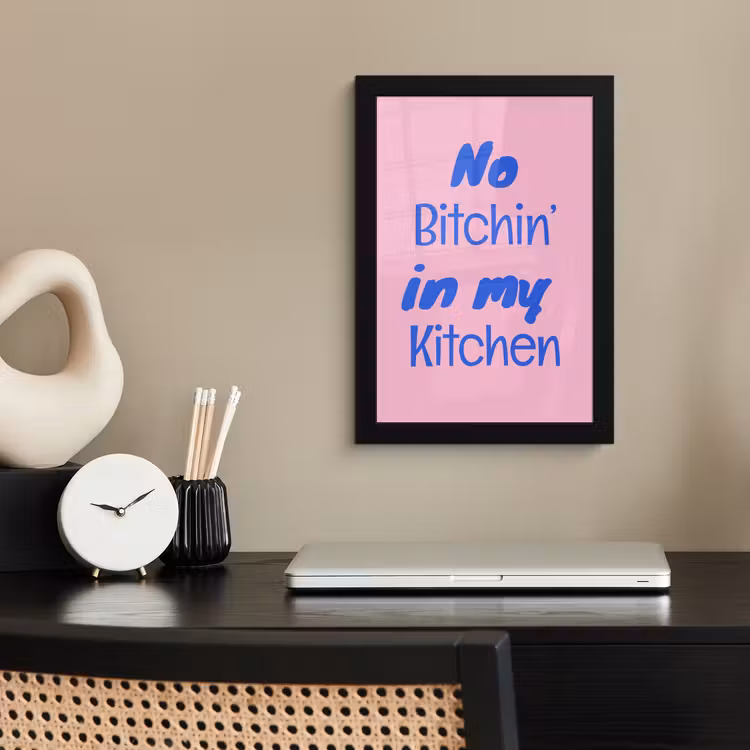 Poster met lijst - Quote - Blauw - Lettertype - Keuken — 3