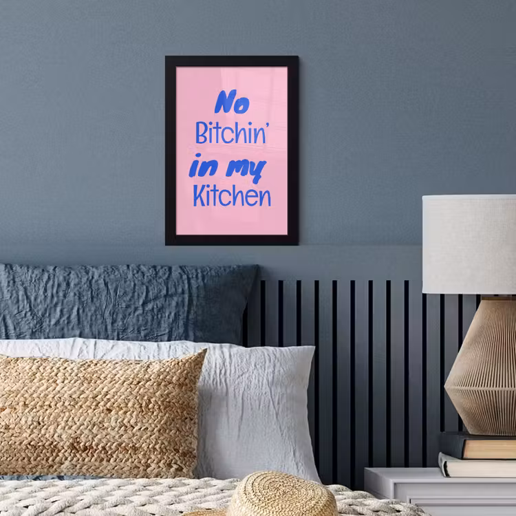 Poster met lijst - Quote - Blauw - Lettertype - Keuken — 4