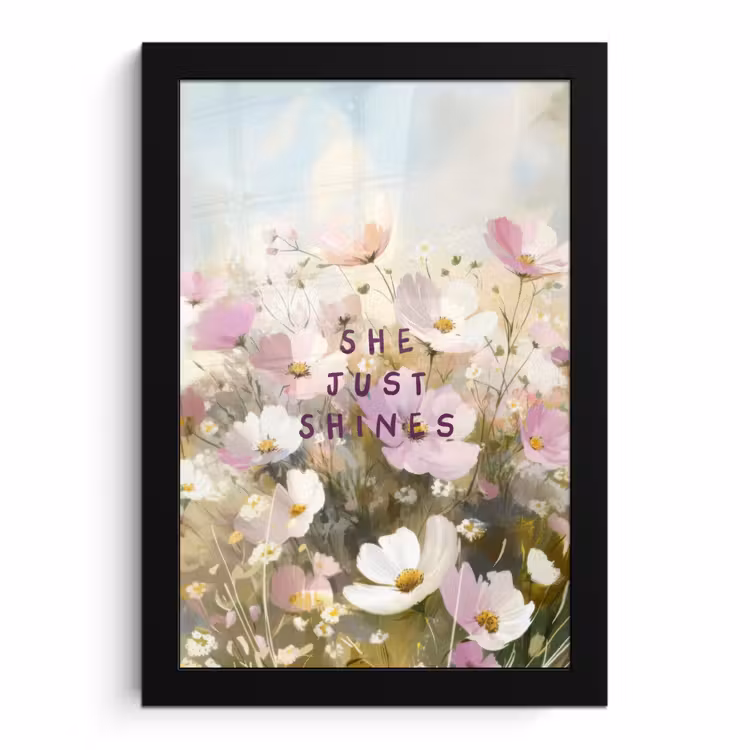 Poster met lijst - Quote - Bloemen - Schilderachtig — 1