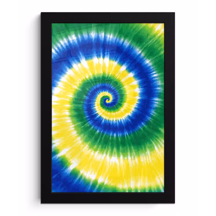 Poster met lijst - Spiraal - Groen - Draaiend — 1