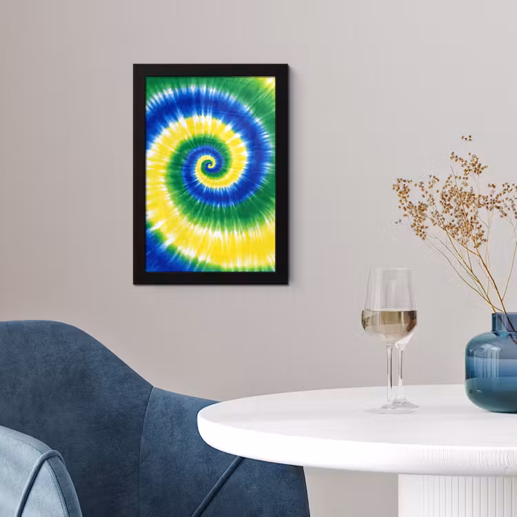 Poster met lijst - Spiraal - Groen - Draaiend — 2