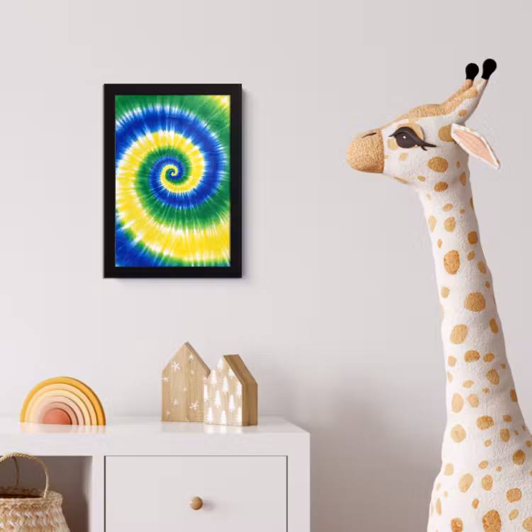 Poster met lijst - Spiraal - Groen - Draaiend — 5