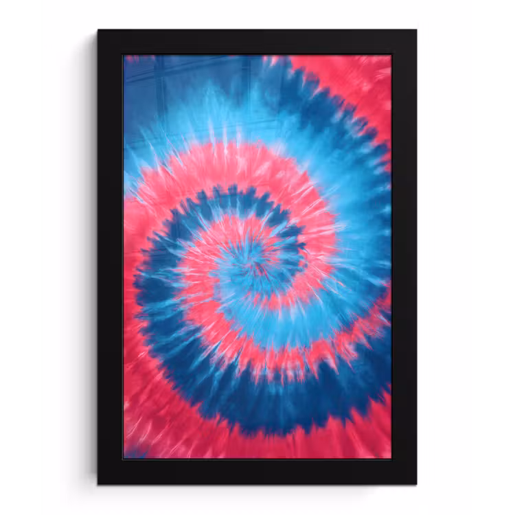 Poster met lijst - Spiraal - Roze - Draaiend — 1