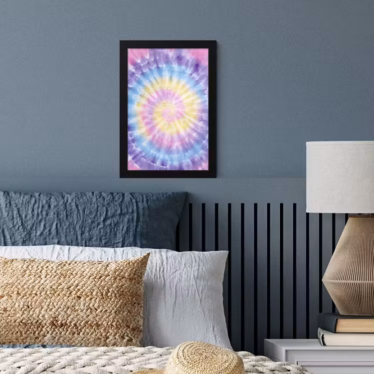 Poster met lijst - Spiraal - Tie dye - Pasteltinten — 4