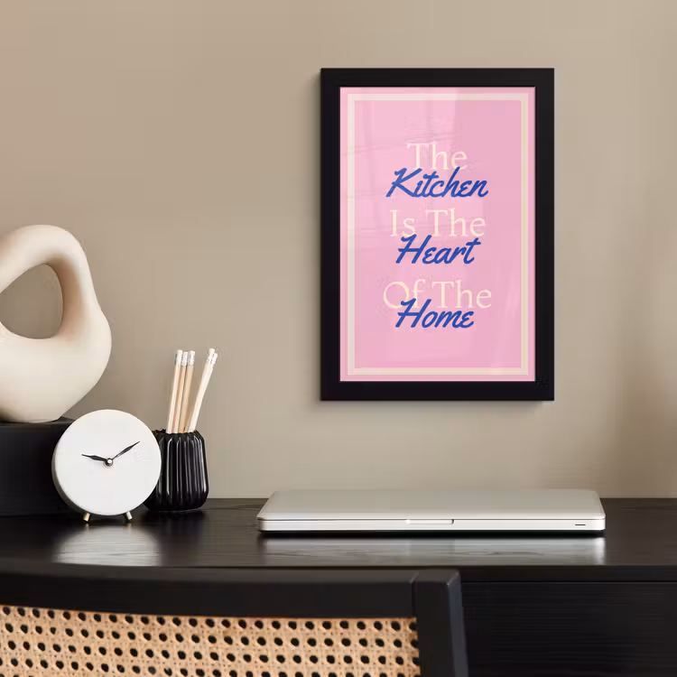Poster met lijst - Tekst - Blauw - Keuken - Kader — 3