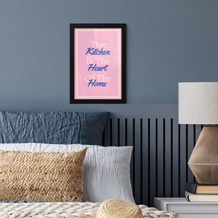 Poster met lijst - Tekst - Blauw - Keuken - Kader — 4