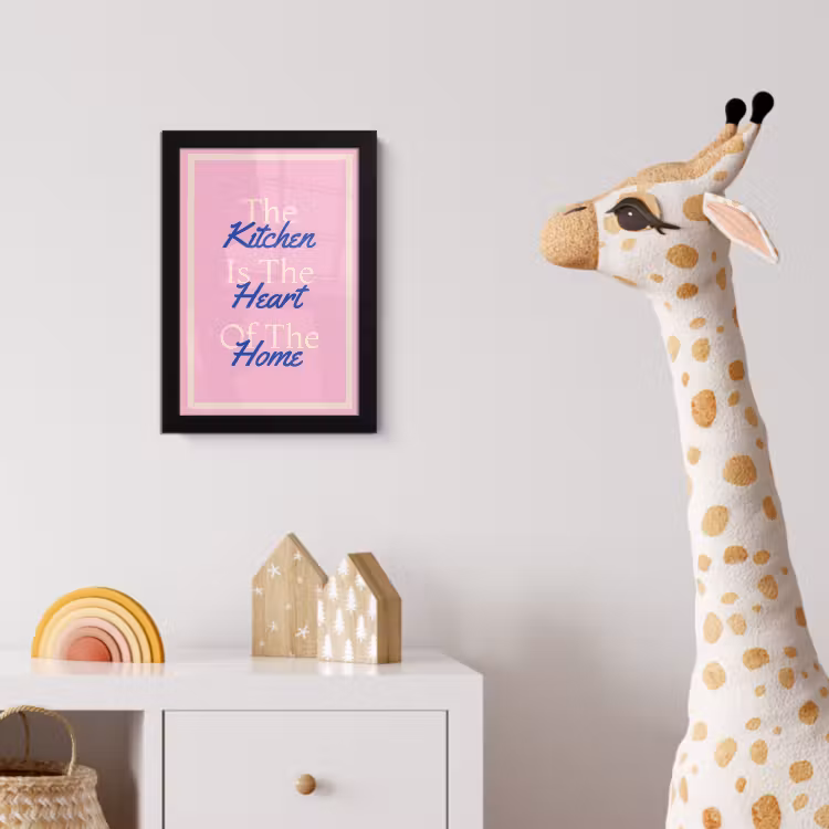 Poster met lijst - Tekst - Blauw - Keuken - Kader — 5