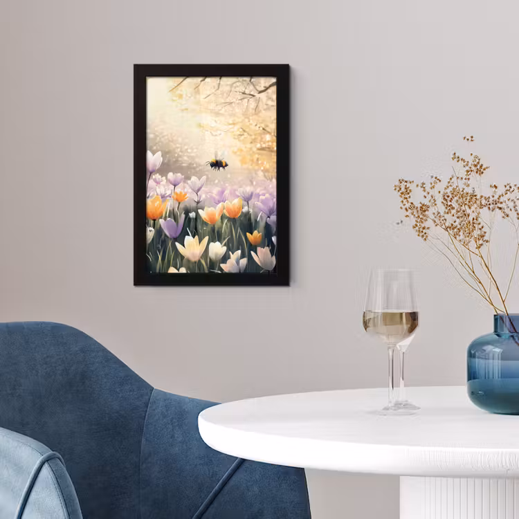Poster met lijst - Viooltjes - bij - Zonlicht — 2