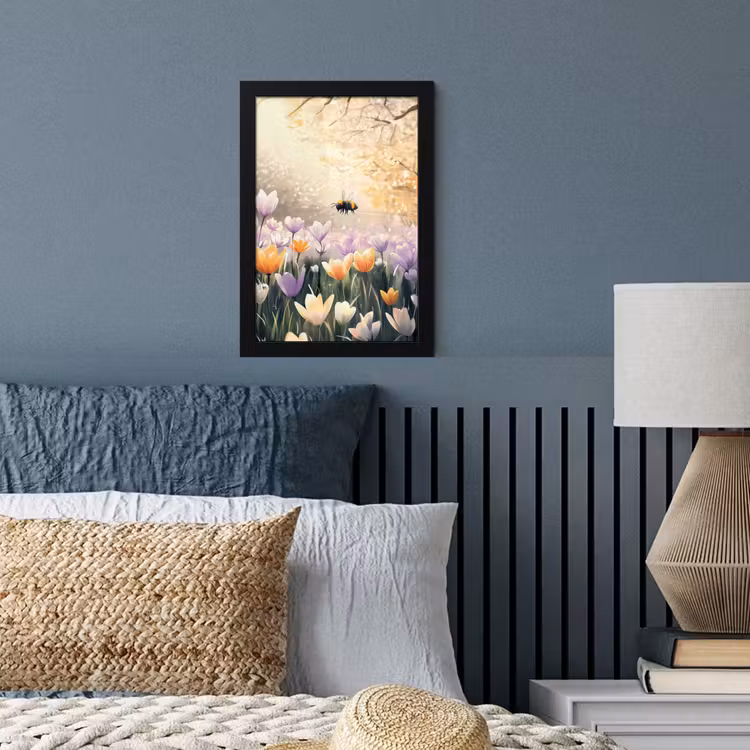 Poster met lijst - Viooltjes - bij - Zonlicht — 4