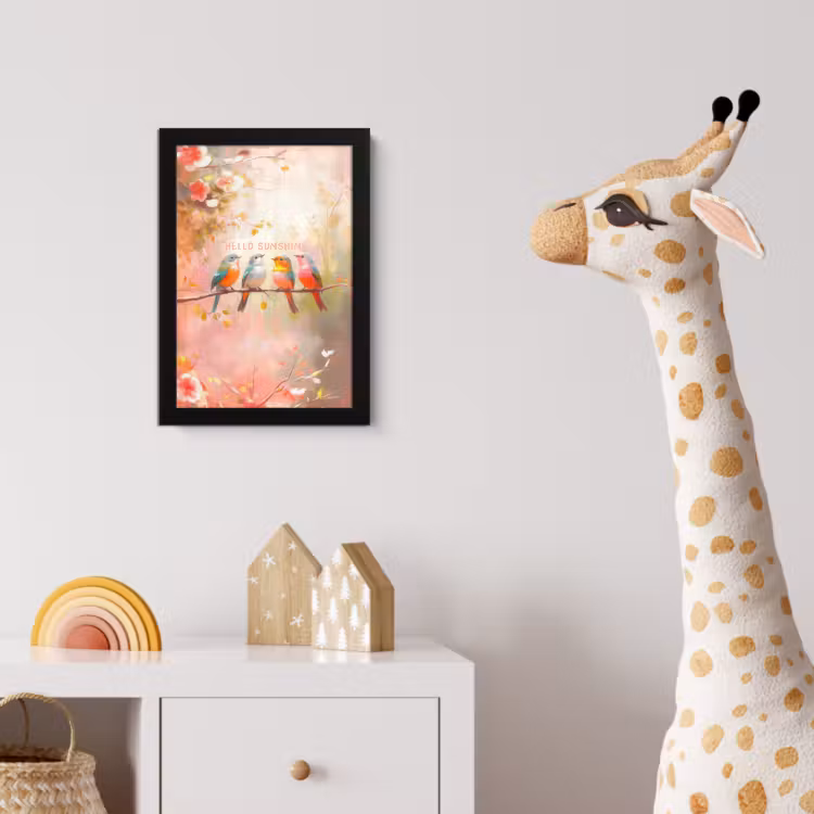 Poster met lijst - Vogels - Tak - Quote - Roze — 5