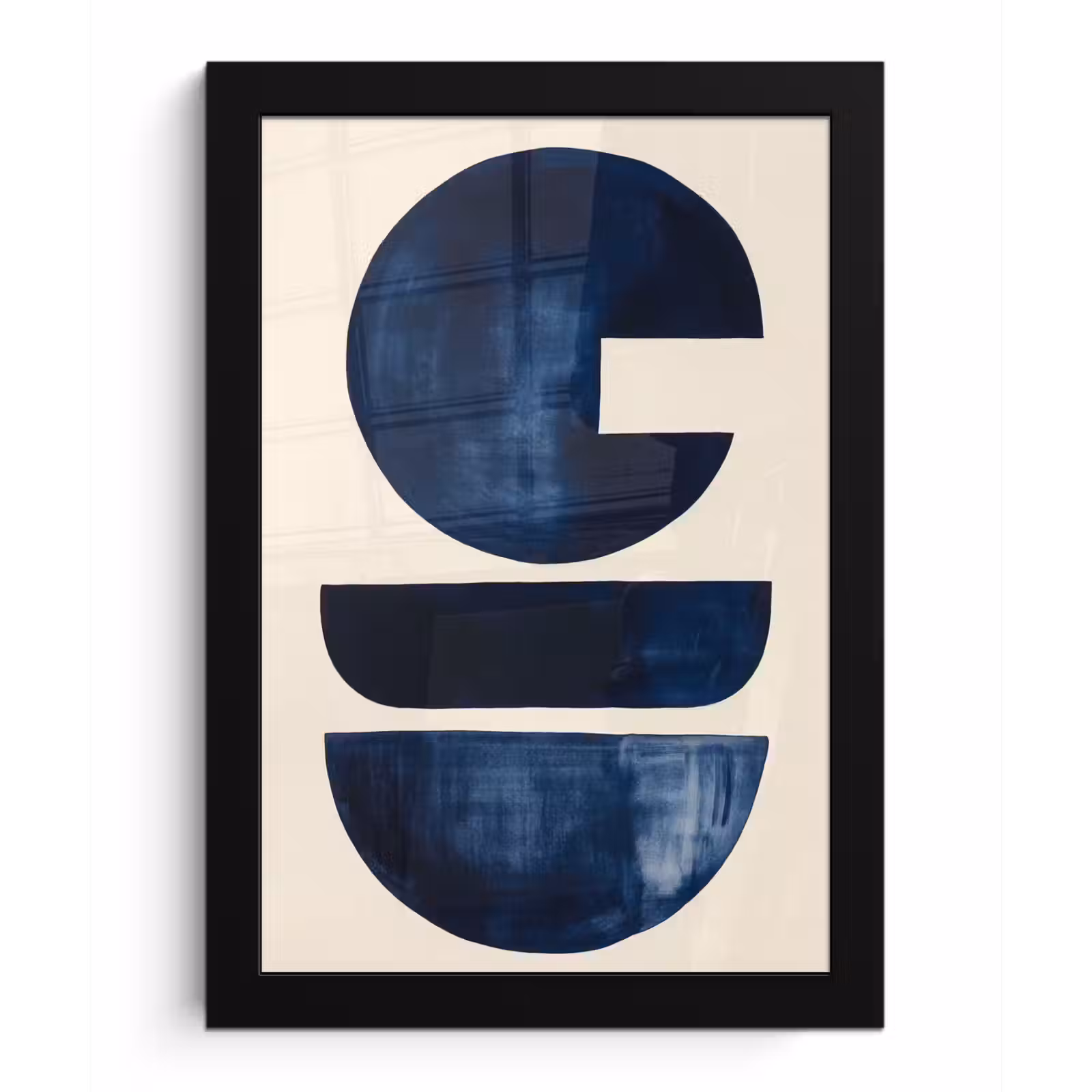 Poster met lijst - Vormen - Blauw - Abstract — 1