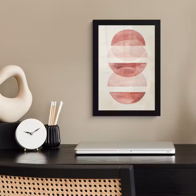 Poster met lijst - Minimalistisch - Cirkels - Roze — 3