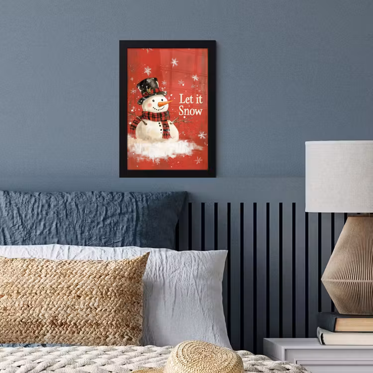 Poster met lijst - Sneeuwpret - Winter - Sneeuwpop — 4