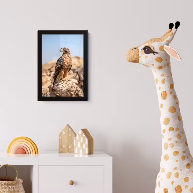 Poster met lijst - Valk - Vogel - Rots - Macht — 5