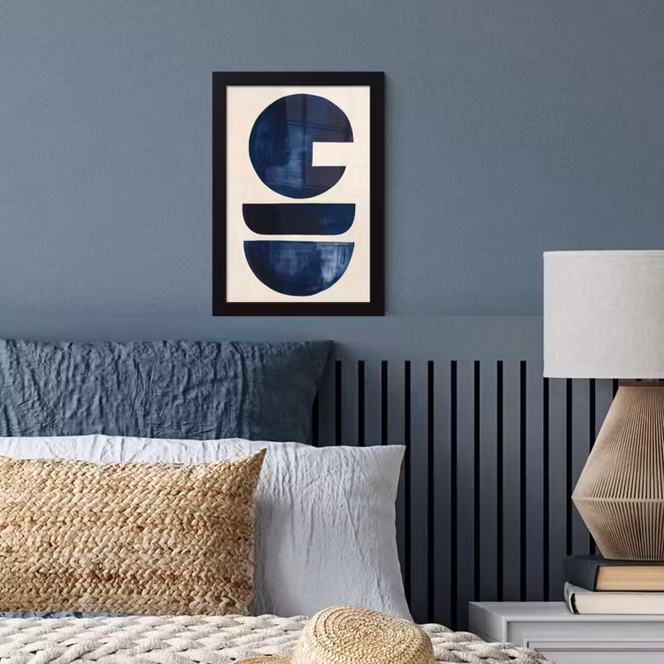 Poster met lijst - Vormen - Blauw - Abstract — 4
