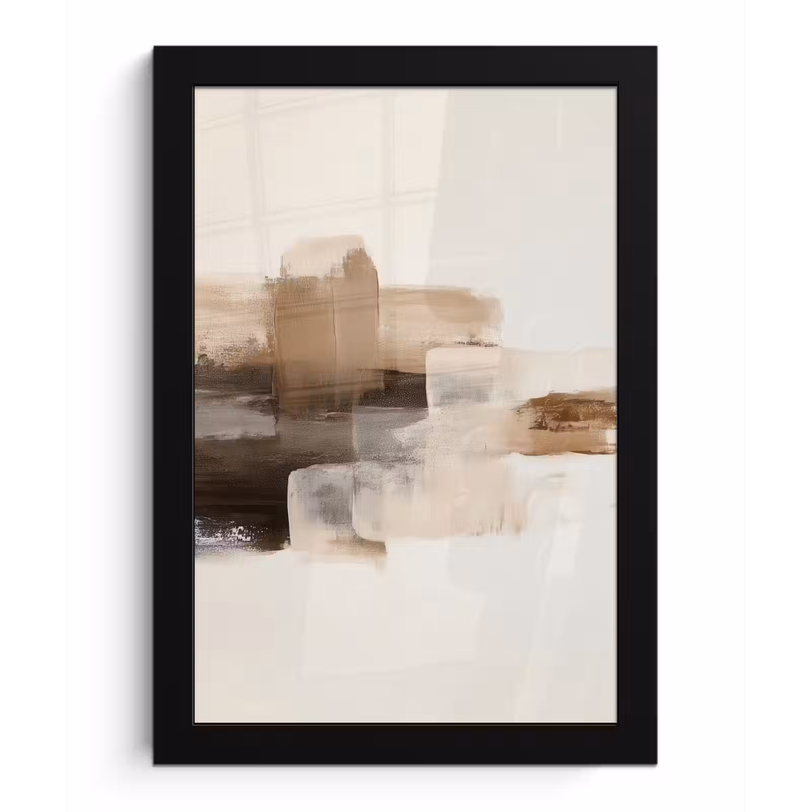 Poster met lijst - Penseelstreken - Abstract landschap - Rust — 1