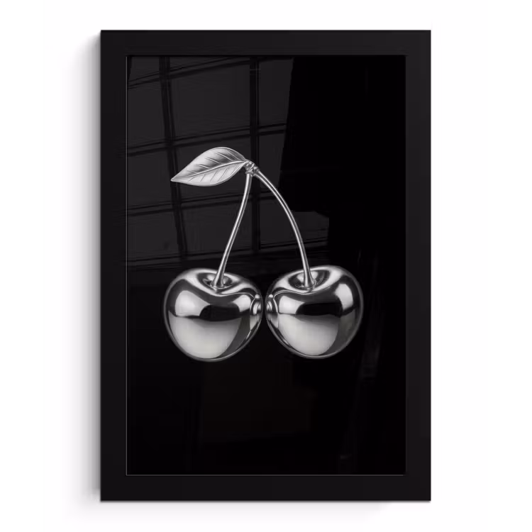 Poster met lijst - Kers - Luxueus - Metallic — 1